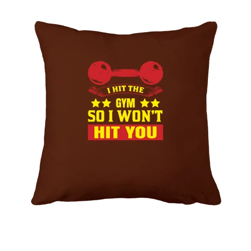 Подушка, Черный, I hit the gym So I want hit you