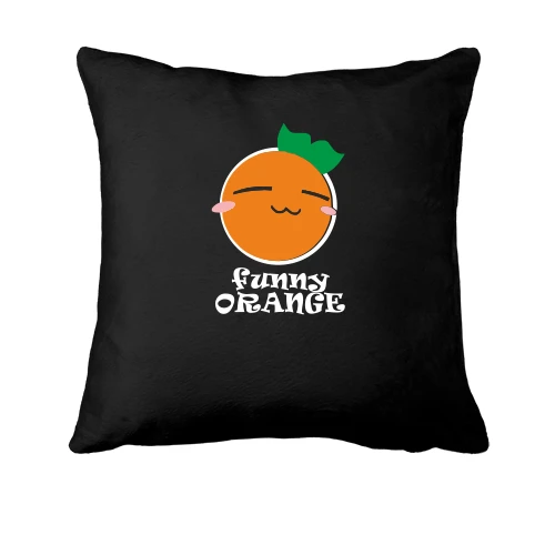 Подушка, Черный, Funny Orange