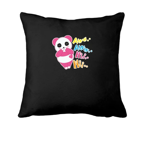 Подушка, Чорний, Pink Panda