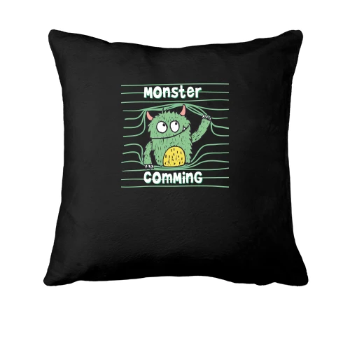 Подушка, Черный, Monster coming