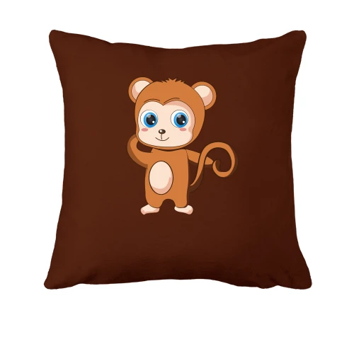 Подушка, Чорний, Cute Baby Monkey