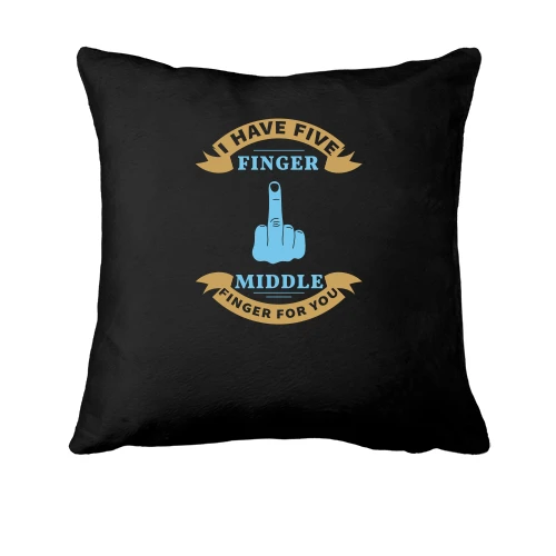 Подушка, Чорний, Middle Finger