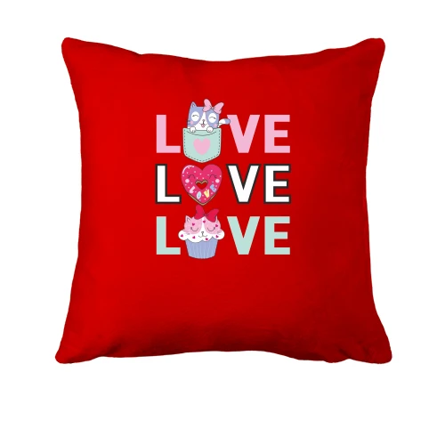 Подушка, Красный, Love Love Love