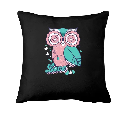 Подушка, Черный, Love Owl