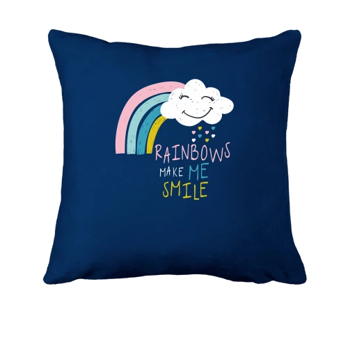 Подушка Rainbows make me Smile