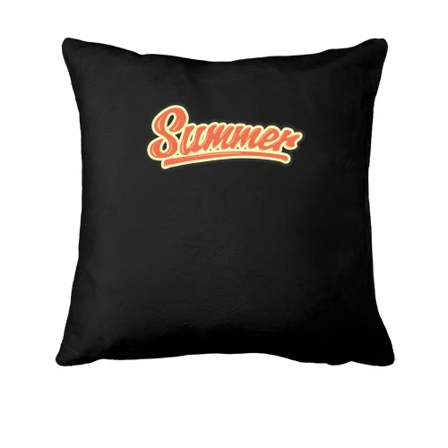 Подушка, Чорний, з написом "Summer"
