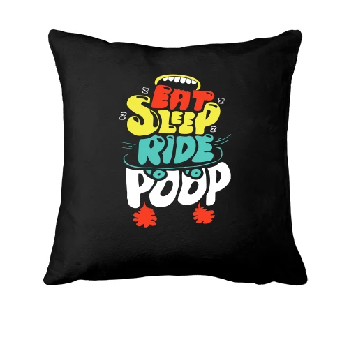 Подушка, Черный, Eat Sleep Ride