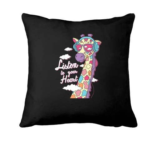 Подушка Listen to your heart Giraffe
