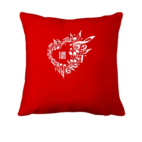 Подушка I love music Heart of notes
