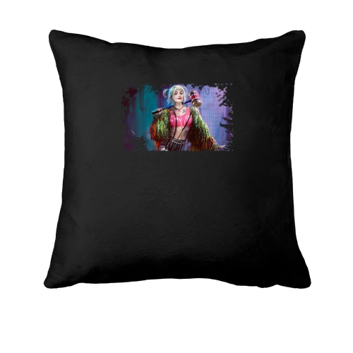Подушка, Черный, Harley Quinn art
