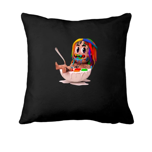 Подушка, Чорний, Tekashi in a plate art
