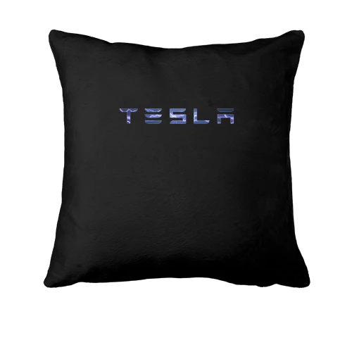 Подушка, Черный, с лого Tesla (молнии)