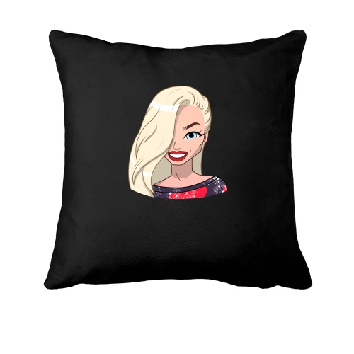 Подушка, Чорний, Art. Blonde smiling