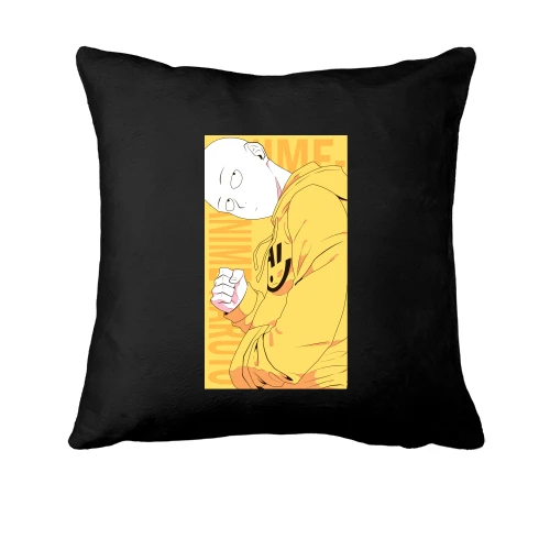 Подушка, Черный, Bald guy in yellow