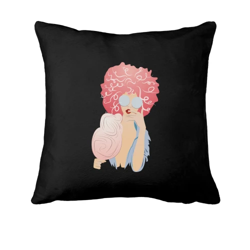 Подушка, Черный, Cotton Candy Girl