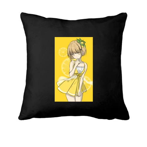 Подушка, Черный, Lemon Girl