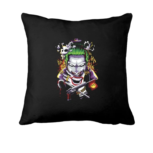 Подушка, Черный, Joker smile art