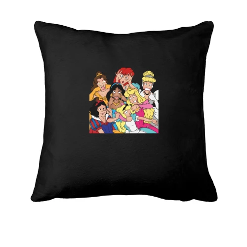 Подушка, Черный, Disney princess art