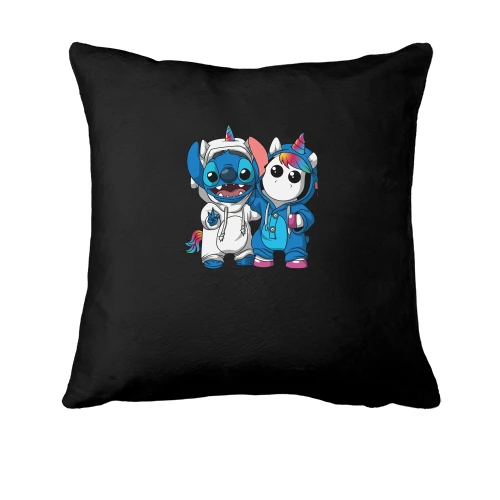 Подушка, Черный, Stitch and unicorn
