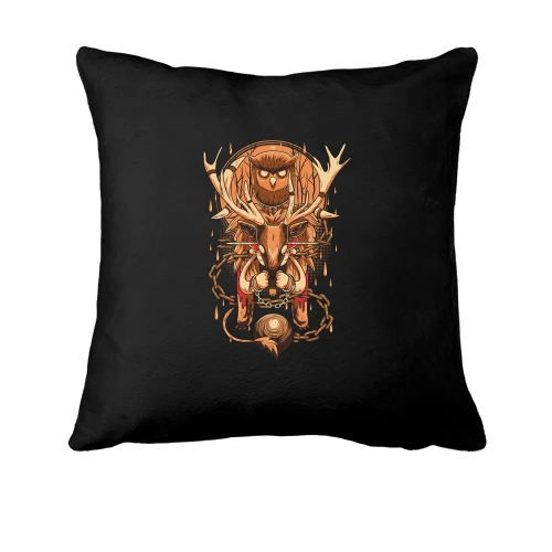Подушка, Чорний, Owl and deer