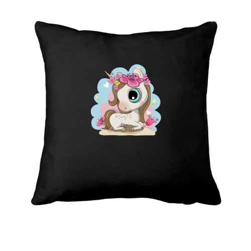 Подушка, Чорний, Baby unicorn