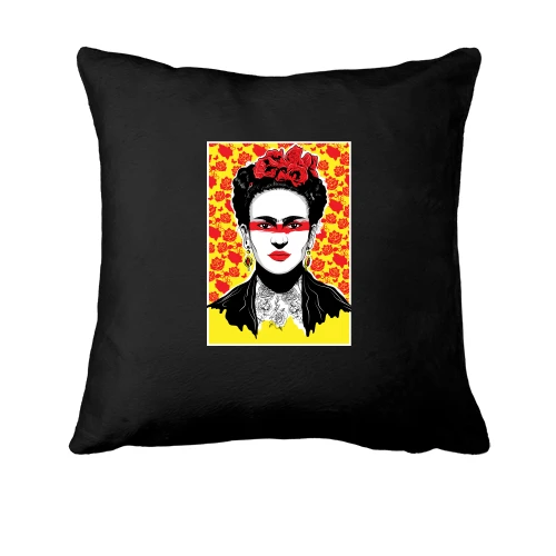 Подушка, Черный, Frida Kahlo art