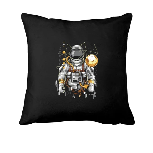 Подушка, Черный, Cosmonaut art