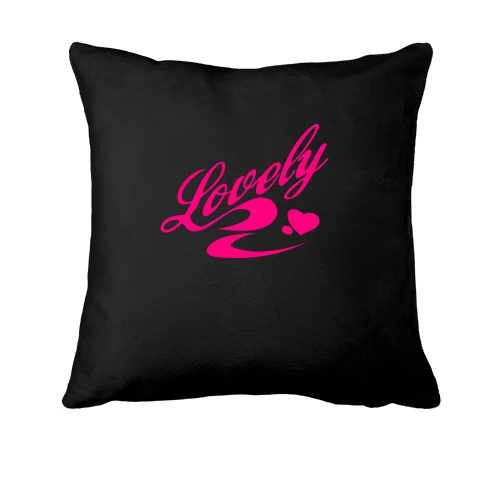Подушка Lovely с сердцем и завитками