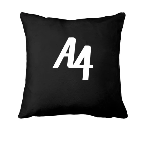 Подушка, Черный, с логотипом А4