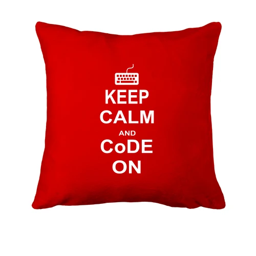 Подушка Keep calm and code on