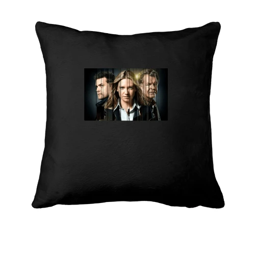 Подушка, Черный, с героями сериала За Гранью (Fringe)
