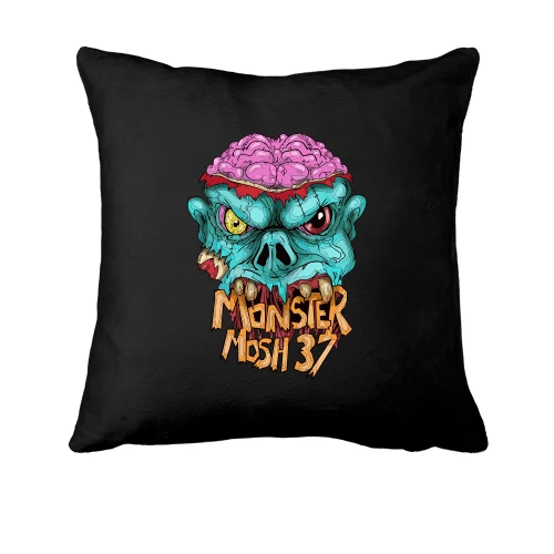 Подушка, Чорний, з монстром "Monster Mosh 37"