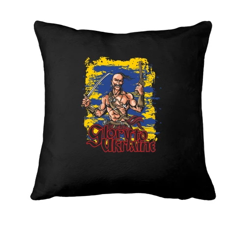 Подушка, Чорний, Glory to Ukraine (з козаком)