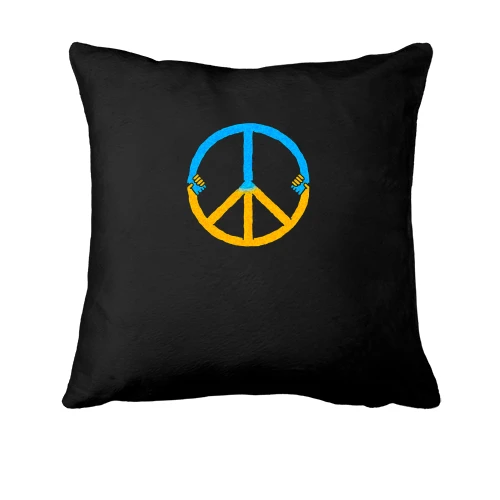 Подушка, Черный, Peace Ukraine