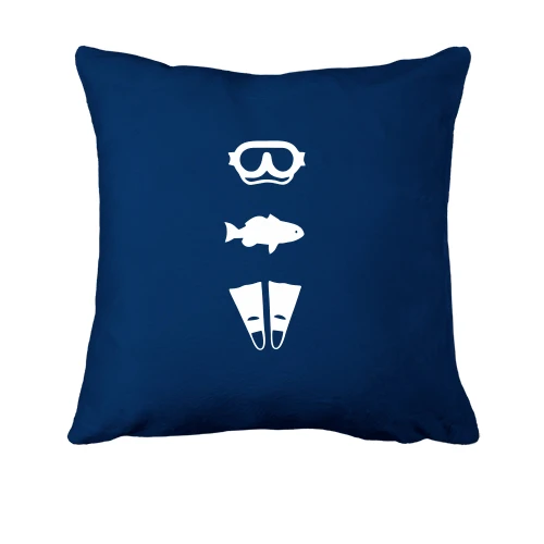 Подушка, Синий, ICONSPEAK the diver story