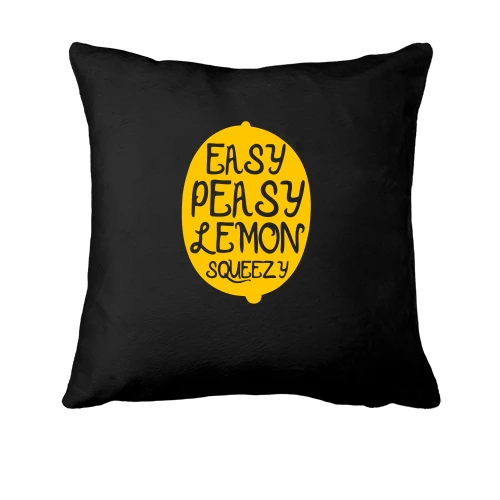 Подушка, Черный, Easy Peasy Lemon Squeezy