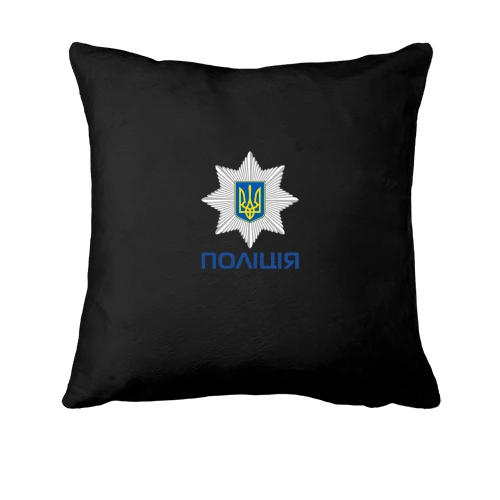 Подушка, Чорний, з малою емблемою поліції на грудях