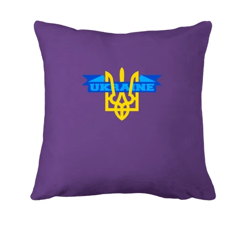 Подушка, Фиолетовый, Ukraine Тризуб
