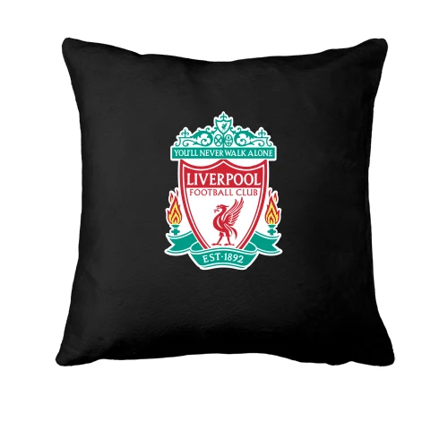 Подушка, Чорний, з кольоровою емблемою Liverpool