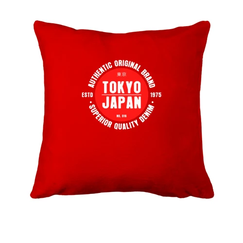 Подушка, Красный, с принтом "Tokyo I Japan"