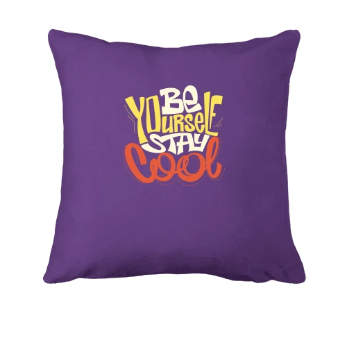 Подушка, Фиолетовый, "Be yourself stay cool"