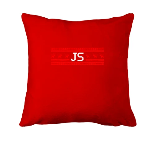 Подушка "JavaScript и олени"