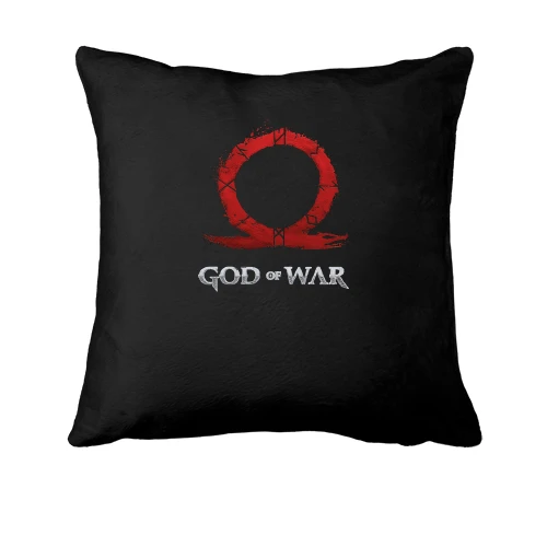 Подушка, Черный, с лого "God of War"