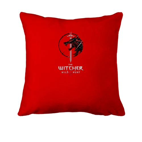 Подушка, Красный, The Witcher 3 с мечом