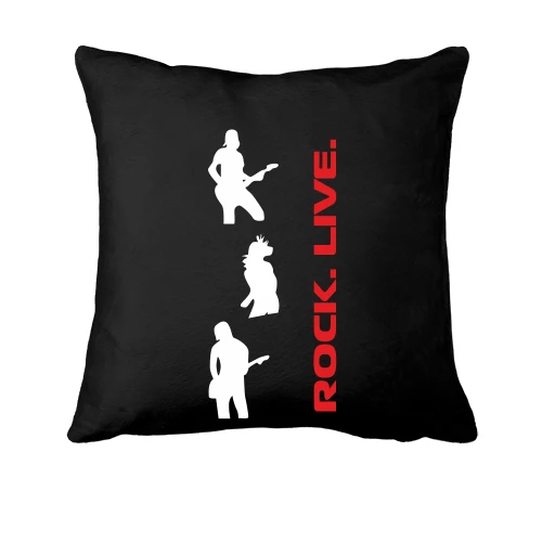 Подушка, Черный, ROCK. LIVE.