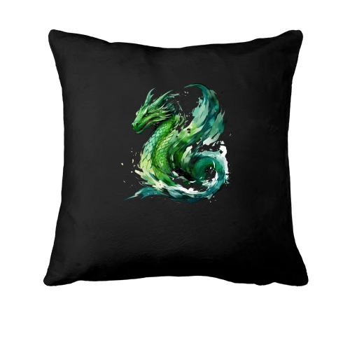 Подушка, Черный, Green Dragon Art (2)