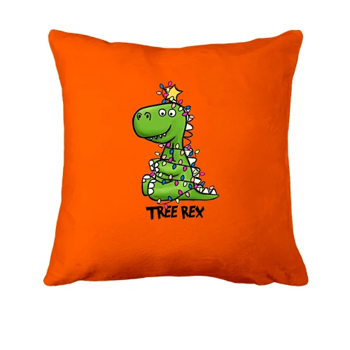 Подушка, Красный, с дракошей "Tree Rex"