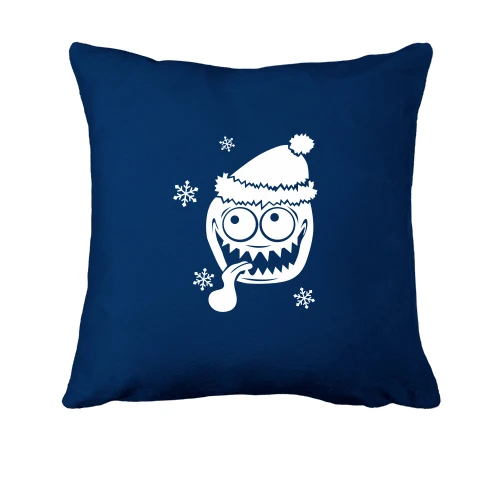 Подушка, Синий, Злой новогодний эльф