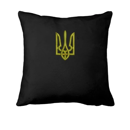 Подушка с вышитым тризубом