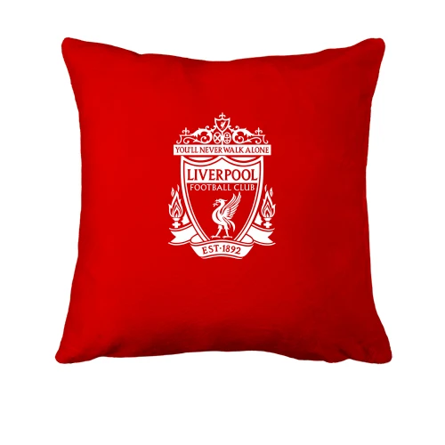 Подушка, Чорний, з білою емблемою Liverpool